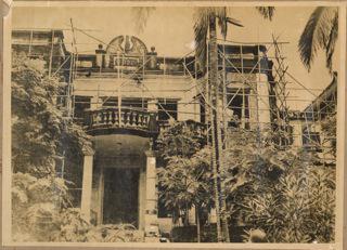 Chi Lin Nunnery under repair after Japanese Occupation