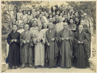 Gathering of prominent monks from various Buddhist establishments at Chi Lin Nunnery