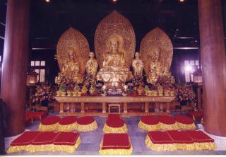 Consecration Ceremony for the Buddhist statues held upon the completion of reconstruction of Chi Lin monastic complex on 6 January 1998