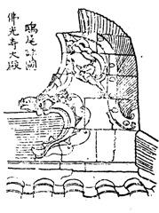 Diagram of “chiwei”, Great East Hall, Foguang Temple from the Bulletin of the Society for Research in Chinese Architecture, Vol. 7
