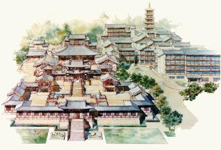 General layout plan of Chi Lin monastic complex drawn by Mr. Yu Zongqiao