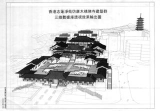 Perspective of Chi Lin monastic complex generated by the 3-D spatial database of Wuhan University